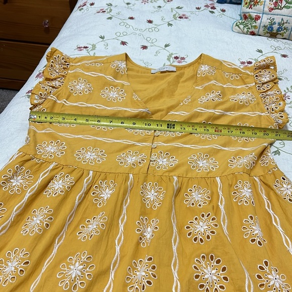 Loft Eyelet Mustard Embroidered Dress Oversize
Medium Floral Cottage coquette - Picture 11 of 15